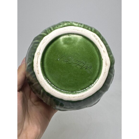 VTG Arnel’s Artichoke Sugar Bowl Ceramic Lidded Jar MCM Boho Kitchen Decor 4.5" - Picture 4 of 6